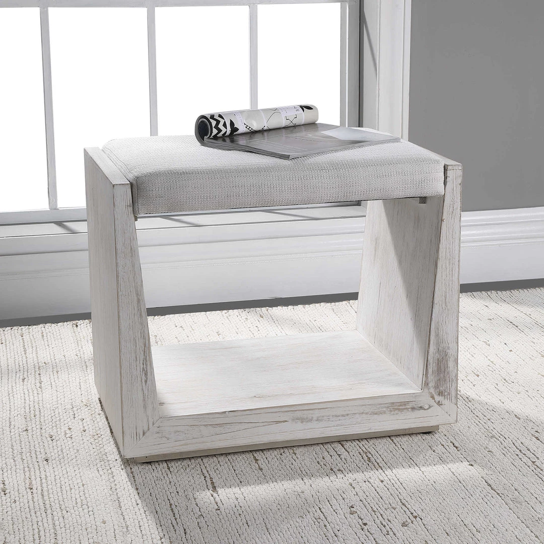UTTERMOST Furniture WHITE SANDS SMALL BENCH 2 UTTERMOST Furniture WHITE SANDS SMALL BENCH