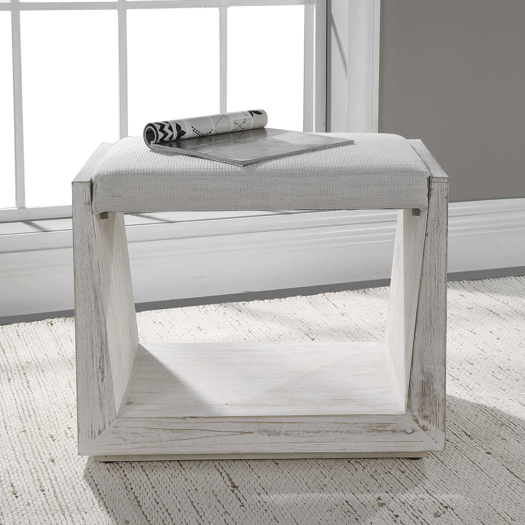 UTTERMOST Furniture WHITE SANDS SMALL BENCH 3 UTTERMOST Furniture WHITE SANDS SMALL BENCH
