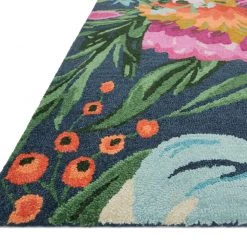 LOLOI WILD BLOOM WOOL RUG: MIDNIGHT MULTI