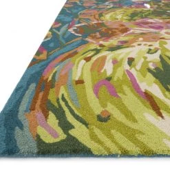 LOLOI WILD BLOOM WOOL RUG: OCEAN MULTI