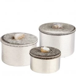 CYAN WINDSOR CRYSTAL TOP HIDE CONTAINERS Pillows + Decor