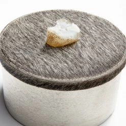 CYAN WINDSOR CRYSTAL TOP HIDE CONTAINERS Pillows + Decor