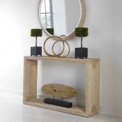 UTTERMOST RAFA WOVEN BANANA PLANT CONSOLE TABLE