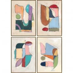 L ART Wall Art "WHIMSICAL PUZZLE" CANVAS ART SERIES