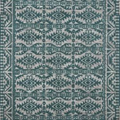 LOLOI YESHAIA 08 RUG: TEAL, DOVE