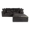 MOES Furniture CLAY MODULAR NUBUCK BLACK LEATHER SECTIONAL