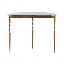 UTTERMOST ZELLA MARBLE TOP DEMILUNE CONSOLE