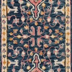 LOLOI ZHARAH 01 HOOKED WOOL RUG: NAVY MULTI