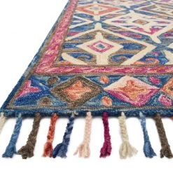 LOLOI ZHARAH 04 HOOKED WOOL RUG: TWILIGHT MULTI