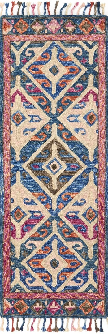 LOLOI ZHARAH 04 HOOKED WOOL RUG: TWILIGHT MULTI 3 LOLOI ZHARAH 04 HOOKED WOOL RUG: TWILIGHT MULTI