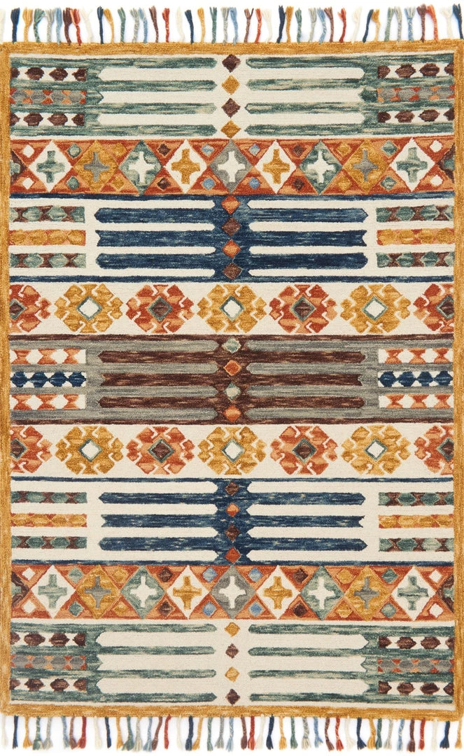 LOLOI ZHARAH 08 HOOKED WOOL RUG: SANTA FE SPICE 1 LOLOI ZHARAH 08 HOOKED WOOL RUG: SANTA FE SPICE