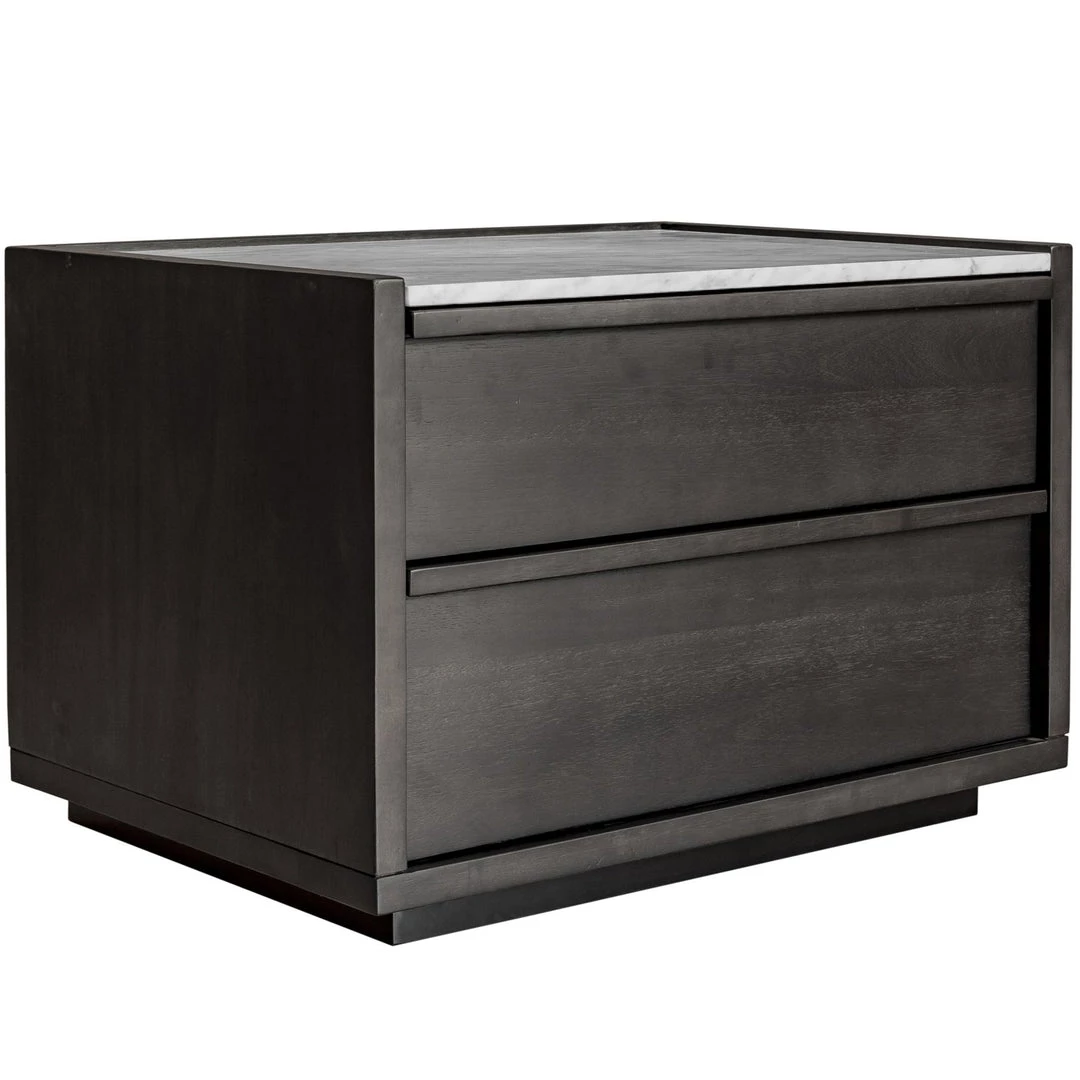 MOES MASON ACACIA WOOD + MARBLE TOP NIGHTSTAND 2 MOES MASON ACACIA WOOD + MARBLE TOP NIGHTSTAND