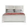 DOVETAIL ABBY WHITE WASHED CANE PANEL BED Bedroom