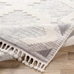 SURYA ABIRI GRAY + IVORY TEXTURED PILE RUG