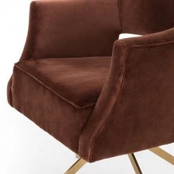 FOUR HANDS ADARA AUBURN VELVET SWIVEL CHAIR Furniture