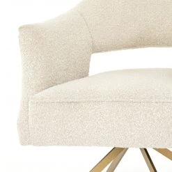 FOUR HANDS Furniture ADARA KNOLL NATURAL BOUCLE SWIVEL CHAIR