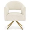 FOUR HANDS Furniture ADARA KNOLL NATURAL BOUCLE SWIVEL CHAIR