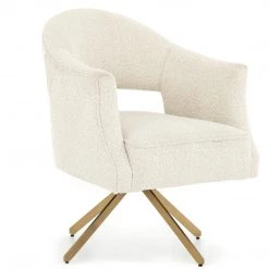 FOUR HANDS Furniture ADARA KNOLL NATURAL BOUCLE SWIVEL CHAIR