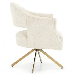 FOUR HANDS Furniture ADARA KNOLL NATURAL BOUCLE SWIVEL CHAIR