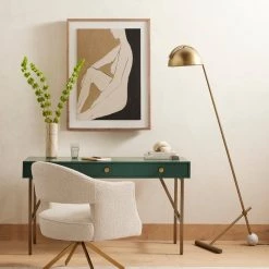 FOUR HANDS Furniture ADARA KNOLL NATURAL BOUCLE SWIVEL CHAIR