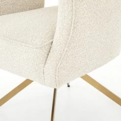 FOUR HANDS Furniture ADARA KNOLL NATURAL BOUCLE SWIVEL CHAIR