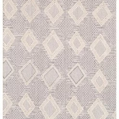 SURYA ADDA IVORY + GRAY DIAMOND TEXTURED PILE RUG