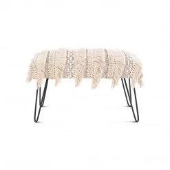 SURYA ADILAH HAND WOVEN FRINGE BENCH Furniture