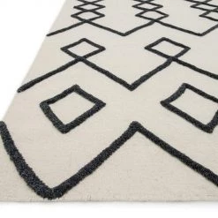 LOLOI ADLER FLAT WEAVE: IVORY, BLACK Rug