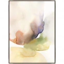 L ART "AFTERGLOW II" METALLIC GOLD EMBELLISHED CANVAS ART