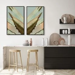 L ART "AGAVE DIPTYCH" CANVAS ART
