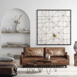 PHILLIPS COLLECTION AGED BRASS MESH METAL WALL ART Wall Sculptures + Decor