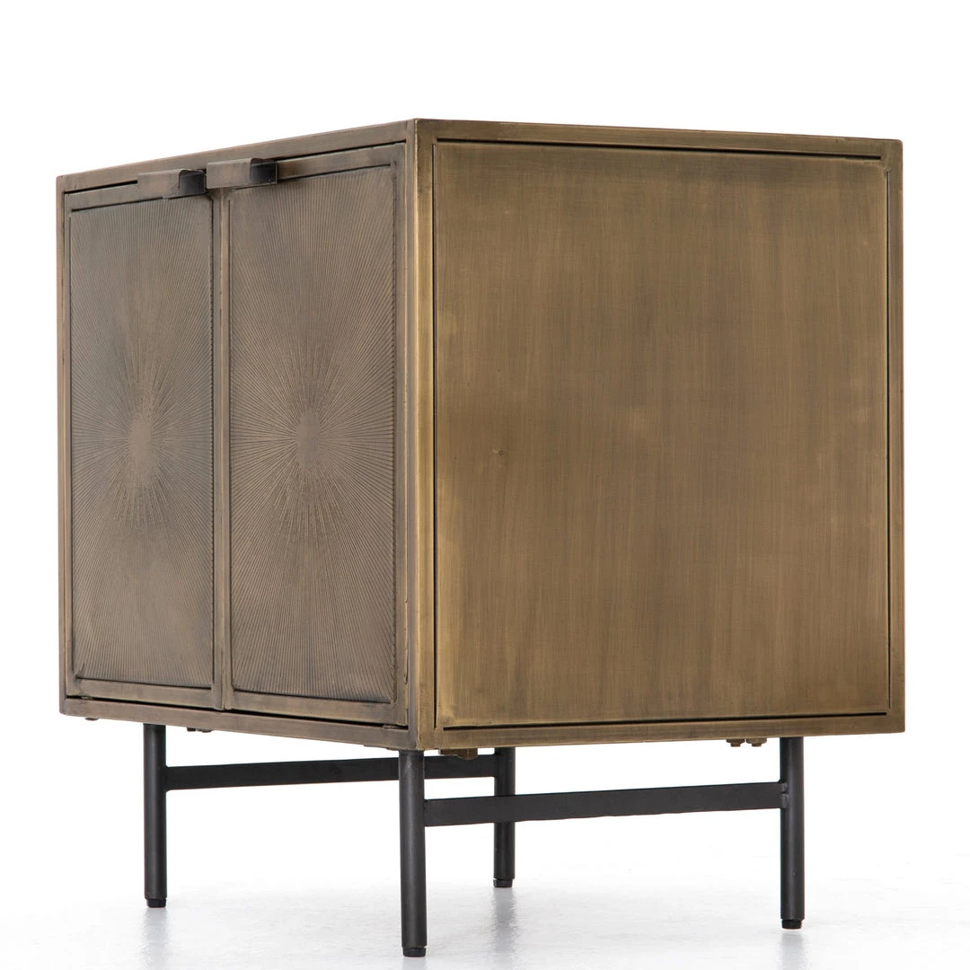 FOUR HANDS AGED BRASS SUNBURST NIGHTSTAND Furniture 3 FOUR HANDS AGED BRASS SUNBURST NIGHTSTAND Furniture