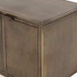 FOUR HANDS AGED BRASS SUNBURST NIGHTSTAND Furniture 12 FOUR HANDS AGED BRASS SUNBURST NIGHTSTAND Furniture