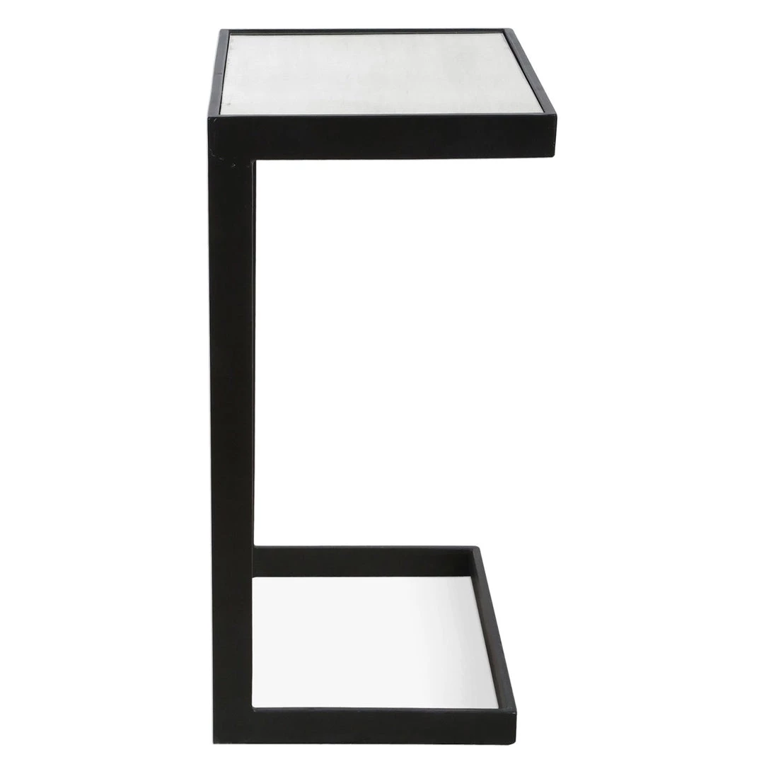 UTTERMOST Furniture AGED IRON MIRROR TOP C-TABLE 1 UTTERMOST Furniture AGED IRON MIRROR TOP C-TABLE
