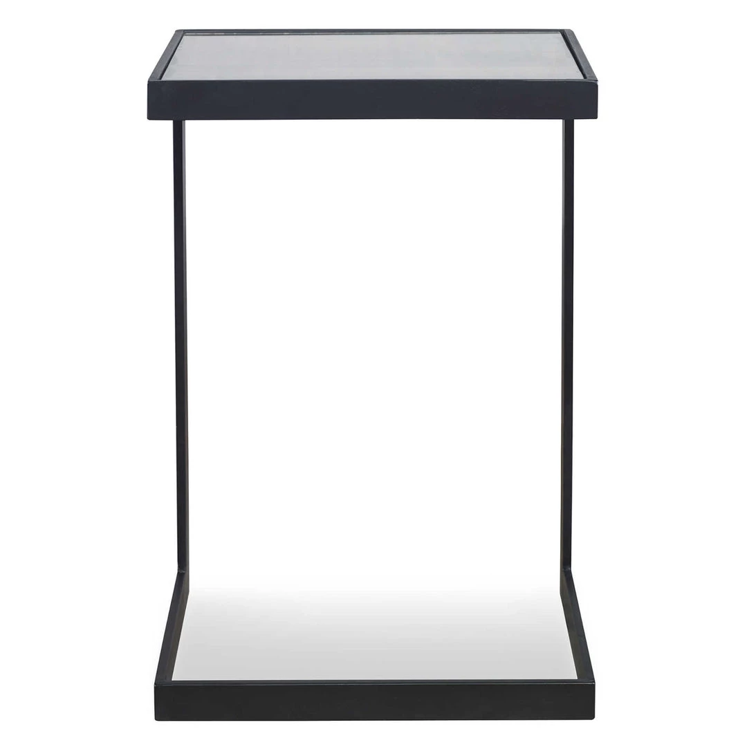 UTTERMOST Furniture AGED IRON MIRROR TOP C-TABLE 3 UTTERMOST Furniture AGED IRON MIRROR TOP C-TABLE