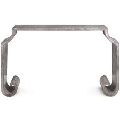 UTTERMOST AGED ZINC SCROLL CONSOLE