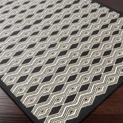 SURYA SPIGO BLACK + WHITE FLAT RUG