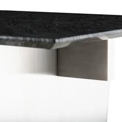 NUEVO Kitchen + Dining AIDEN BLACK MARBLE + STEEL DINING TABLE | 6.5'