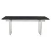 NUEVO Kitchen + Dining AIDEN BLACK MARBLE + STEEL DINING TABLE | 6.5'