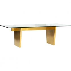 NUEVO Kitchen + Dining AIDEN GLASS TOP DINING TABLE