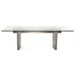 NUEVO Kitchen + Dining AIDEN GLASS TOP DINING TABLE