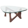 NUEVO AKIRO WALNUT + GLASS TOP COFFEE TABLE Living Room