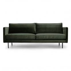 MOES Furniture ALBIE FOREST GREEN VELVET SOFA