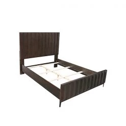 DOVETAIL Bedroom ALDWELL DARK WOOD PANEL BED