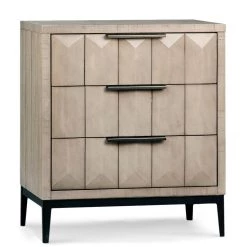 DOVETAIL ALDWELL GREY WASH NIGHTSTAND