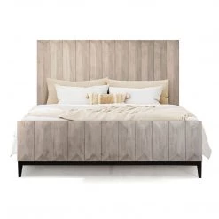 DOVETAIL ALDWELL GREY WASH PANEL BED