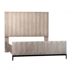 DOVETAIL ALDWELL GREY WASH PANEL BED