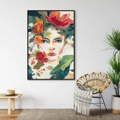 L ART "ALLURING" HAND EMBELLISHED CANVAS ART