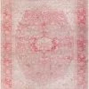 SURYA ABRIELLE VINTAGE PRINT FLAT RUG: ROSE