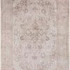 SURYA ABIGAIL VINTAGE PRINT FLAT RUG: STONE